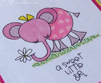 A Sweet Little Girl…..back to basics New Baby card