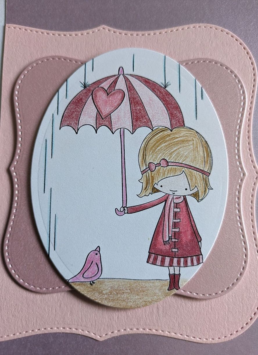 Nm pink umbrella bow card 9