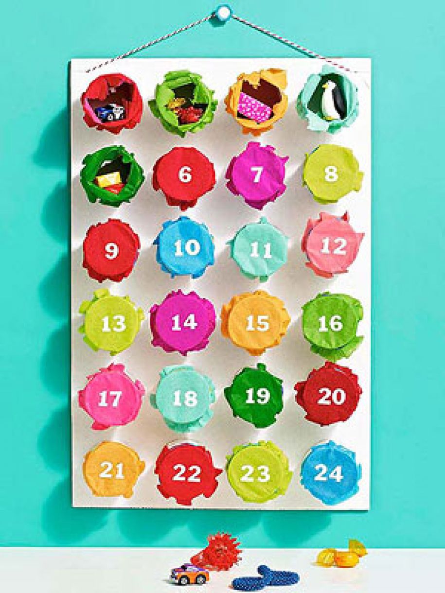 Colourful Loo Roll Advent Calendar