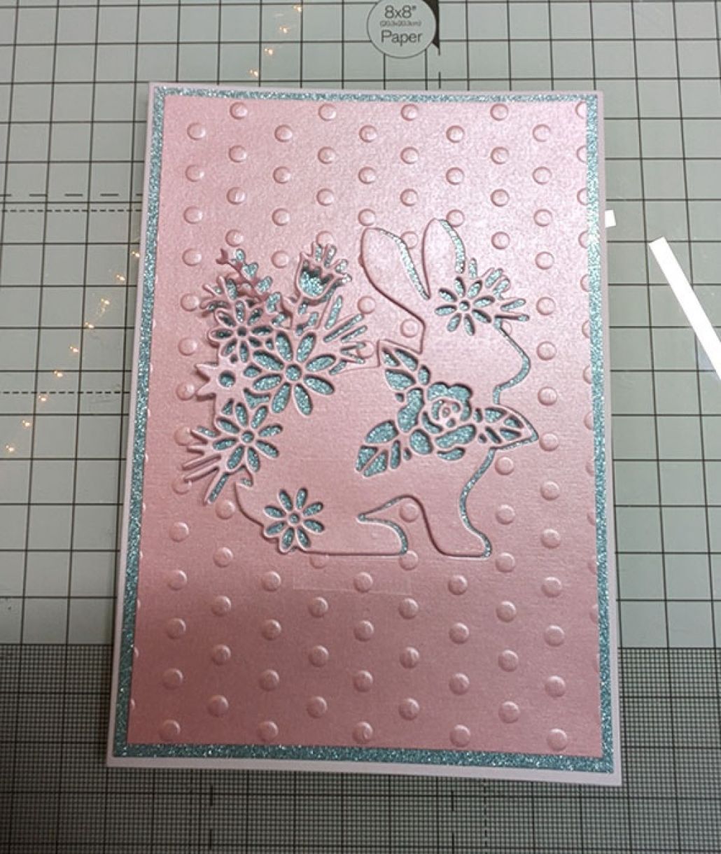 Pastel pink bunny card 7