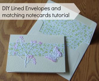 How to line an envelope and make matching note cards
