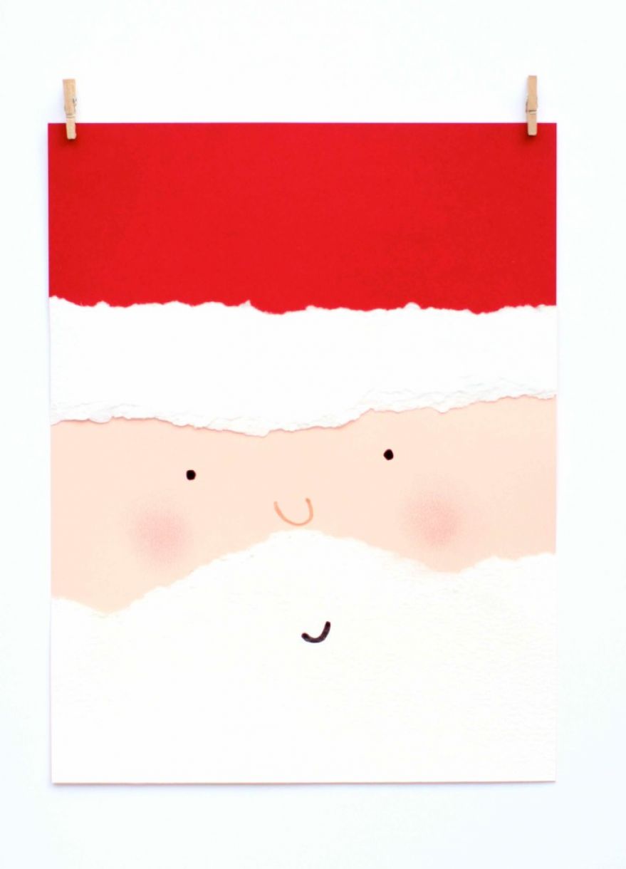 Diy Santa Card Idea For Kids