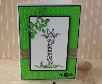 Hello Card made with Free Crafts Beautiful Safari Printables