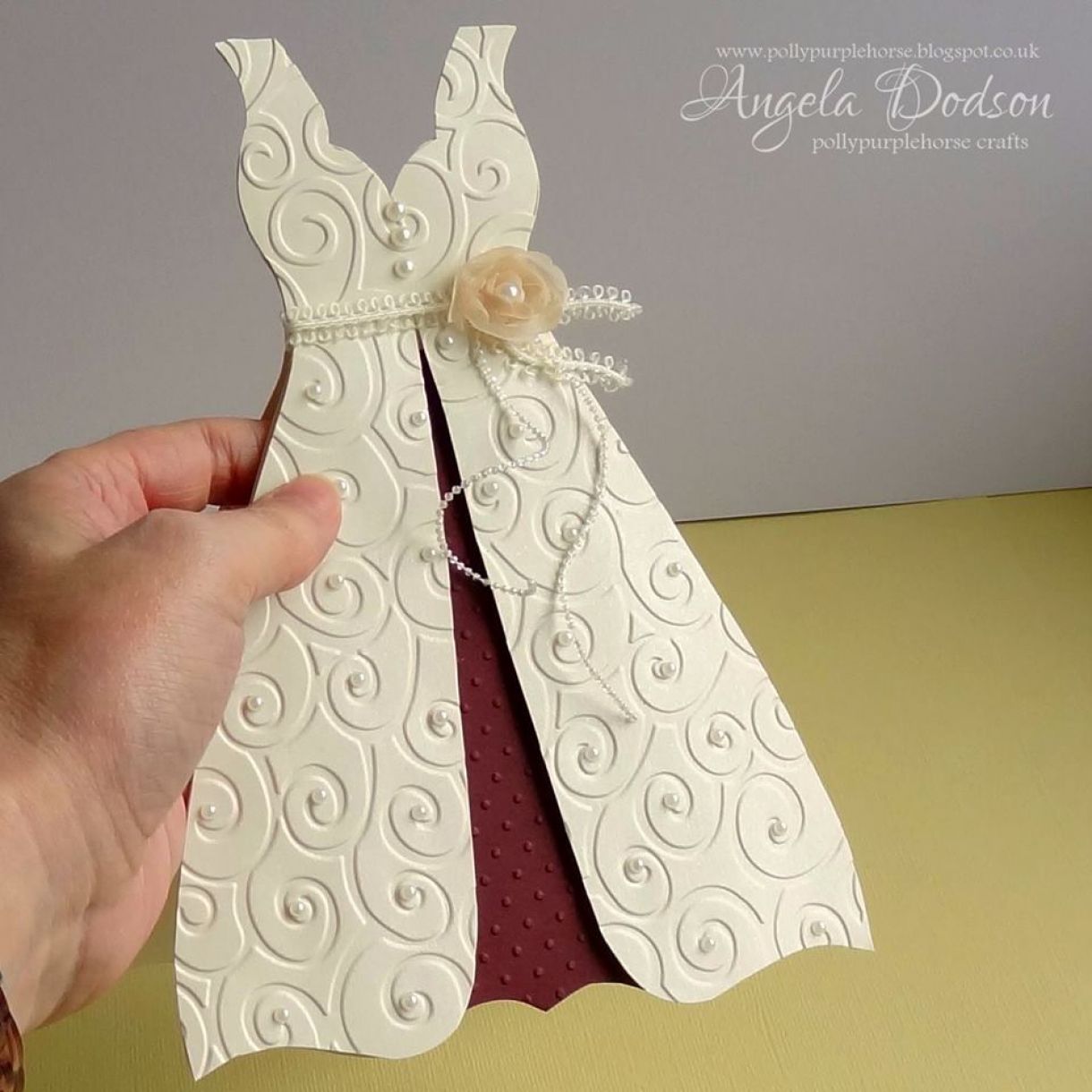 Handmade Wedding Dress Card 2