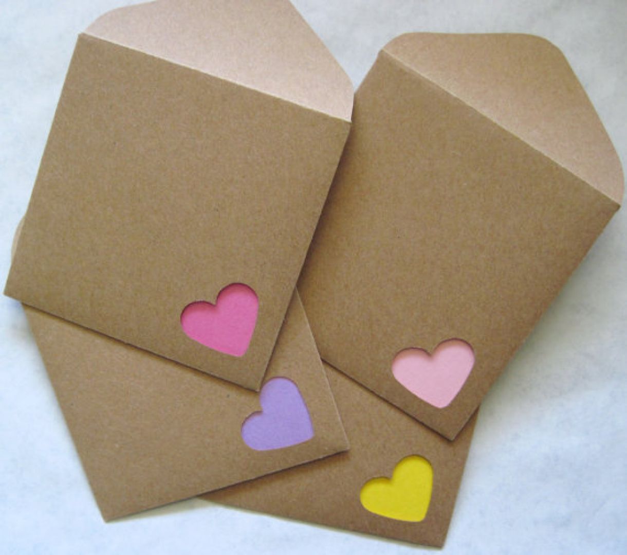 Heart Punch Envelopes