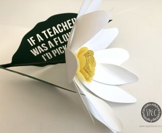 Handmade Teacher's Gift Idea  'thank you' flower