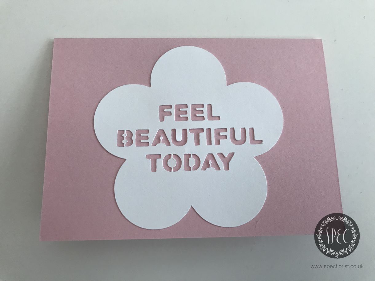 pink flower card