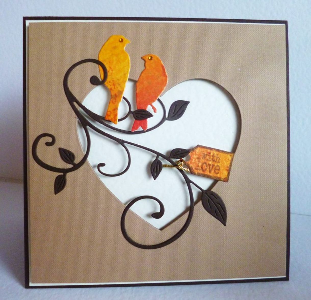 Little Bird Handmade Valentines Day Card 1