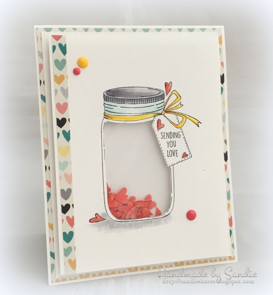 Heart Confetti Shaker Card