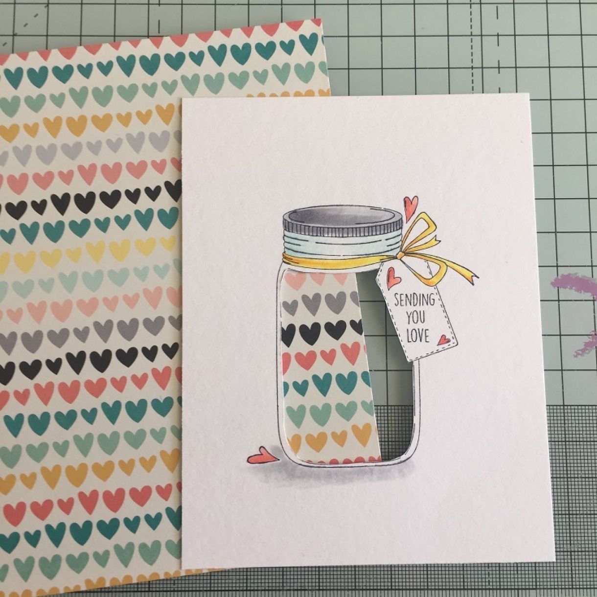 jar of hearts shaker card tutorial