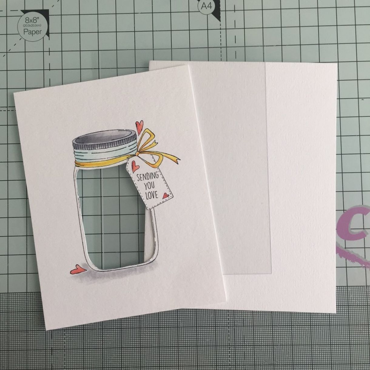 How To Make A Shaker Card Jar Of Hearts