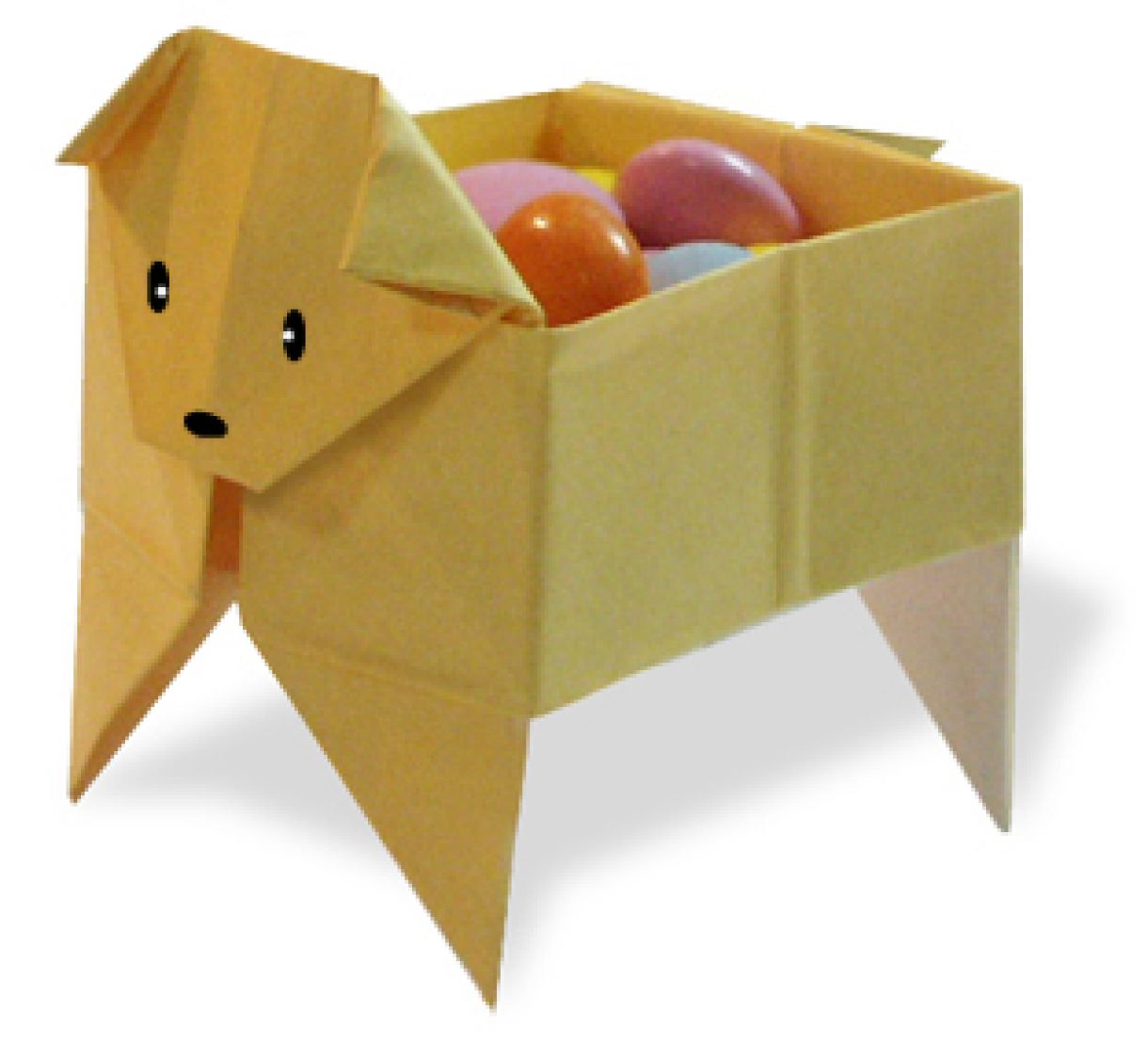 Origami Gift Box Shaped Like A Dog