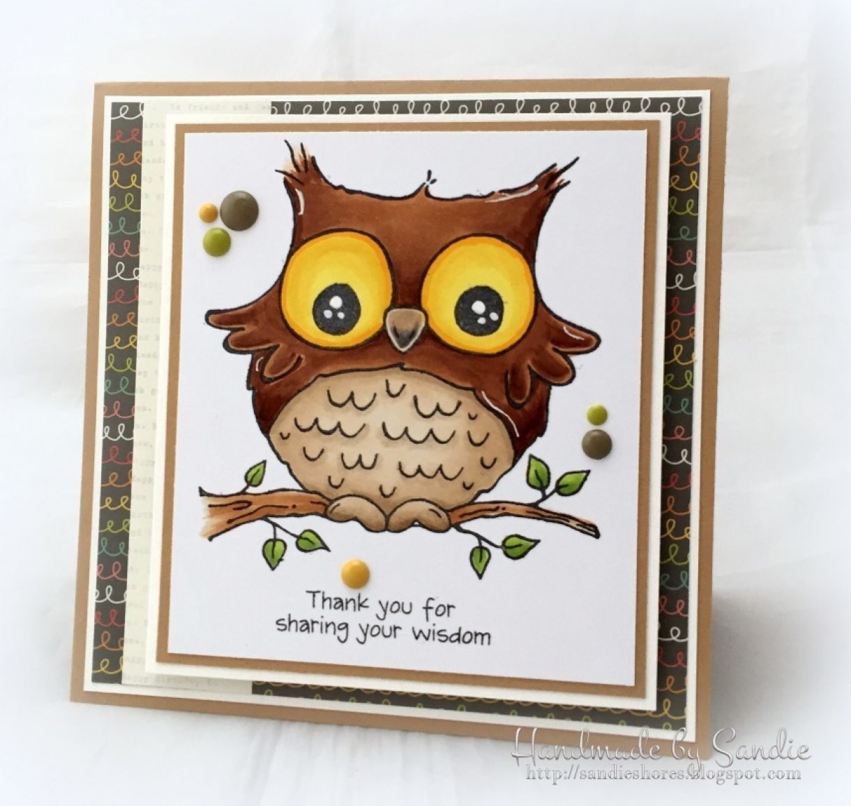 owl card for teacher