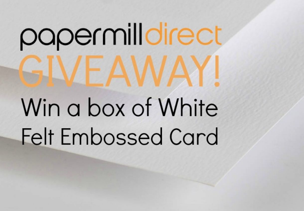 Papermilldirect Giveaway White Felt Embossed