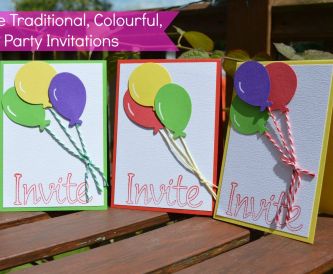 DIY Traditional Kids Party Invitations - Balloons