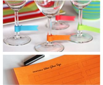 Paper Wine Glass Charms - Free Download