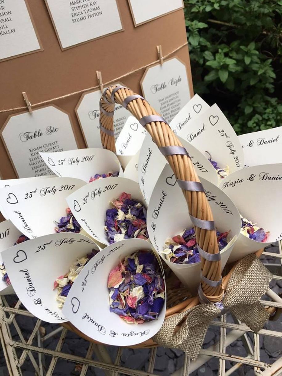 Confetti Cones Handmade Wedding Stationery Idea