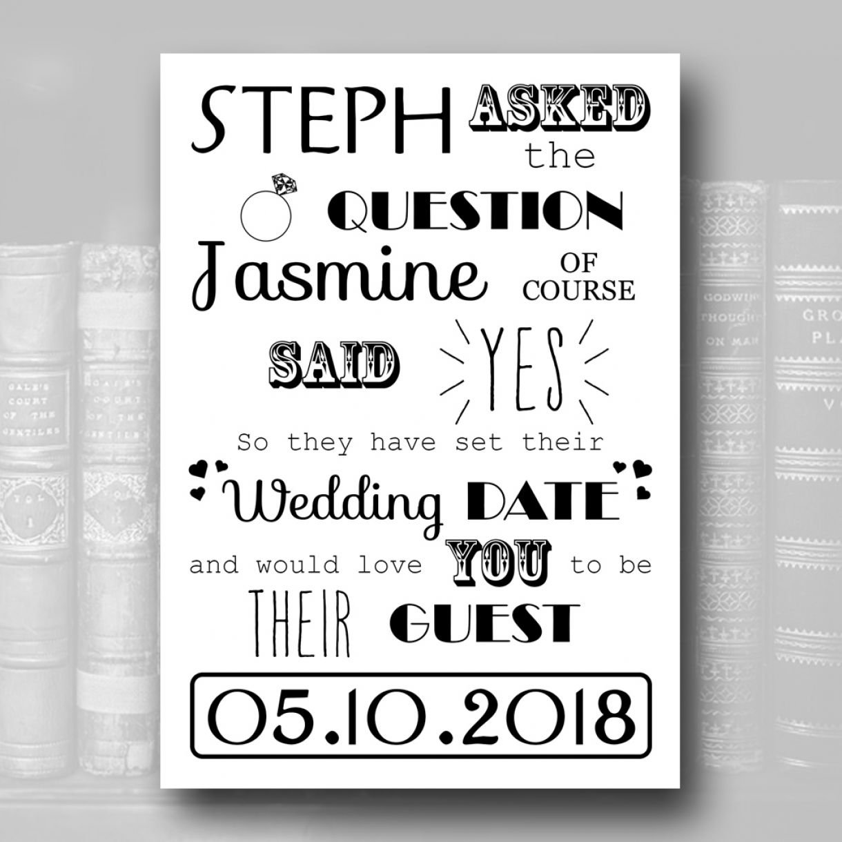 Love Story Save The Date Magnet