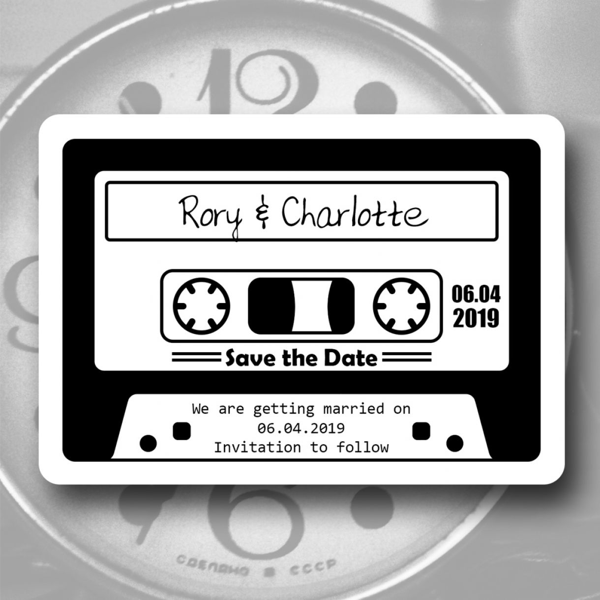 Save The Date Madness Retro Cassette Tape Save The Date Magnet