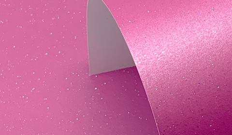 Fuchsia Pink Pure Pearl Sparkle Card Single Sided 300gsm