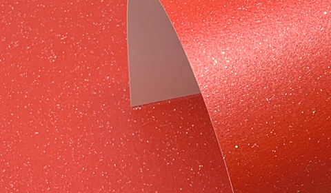 Xmas Red Pure Pearl Sparkle Card Single Sided 300gsm