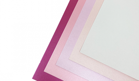 Pink Pearlised Mixed Card Pack 12" x 12" | 5 Sheets