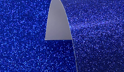 Blue Glitter Card 220gsm