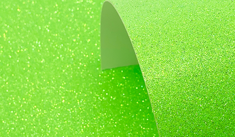 Neon Green Glitter Card 220gsm