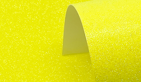 Neon Yellow Glitter Card 220gsm