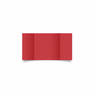 Christmas Red Card Blanks Double Sided 240gsm-Small Square-Gatefold