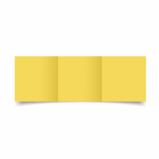Daffodil Yellow Card Blanks Double Sided 240gsm-Small Square-Trifold