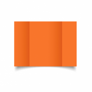 Mandarin Orange Card Blanks Double Sided 240gsm-A5-Gatefold
