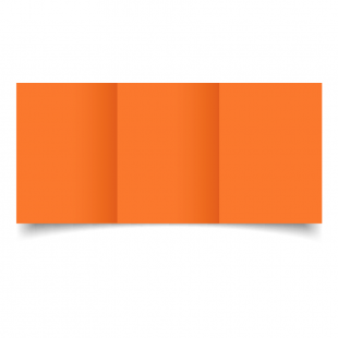 Mandarin Orange Card Blanks Double Sided 240gsm-A6-Trifold