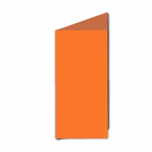 Mandarin Orange Card Blanks Double Sided 240gsm-DL-Portrait