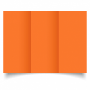 Mandarin Orange Card Blanks Double Sided 240gsm-DL-Trifold