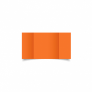 Mandarin Orange Card Blanks Double Sided 240gsm-Small Square-Gatefold