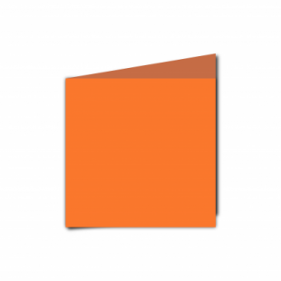 Mandarin Orange Card Blanks Double Sided 240gsm-Small Square-Portrait