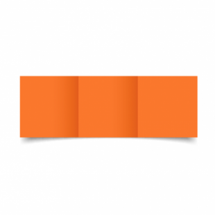 Mandarin Orange Card Blanks Double Sided 240gsm-Small Square-Trifold