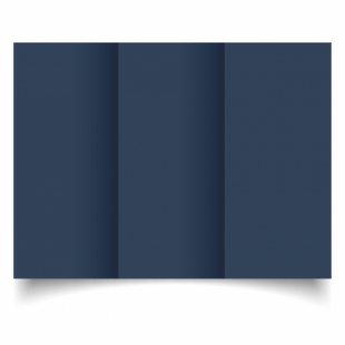 Navy Card Blanks Double Sided 240gsm-DL-Trifold