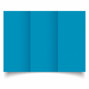 Ocean Blue Card Blanks Double Sided 240gsm-DL-Trifold