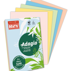 Rey Adagio Mixed Pastel 5X40 Sheets Hq