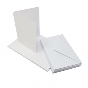 White Super Smooth Card Blanks 250gsm and Envelopes
