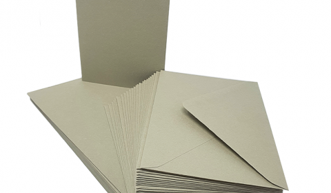 Clay Materica Double Sided 250gsm Card Blanks and Envelopes