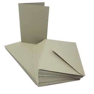 Clay Materica Double Sided 250gsm Card Blanks and Envelopes