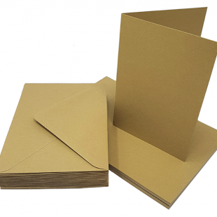 Kraft Materica Double Sided 250gsm Card Blanks and Envelopes