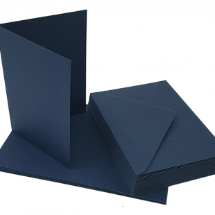 Cobalt Materica Double Sided 250gsm Card Blanks and Envelopes