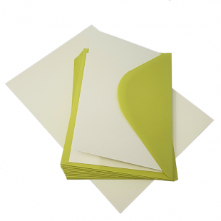 Ivory Hammered Card Blanks 255gsm and Pistacchio Envelopes