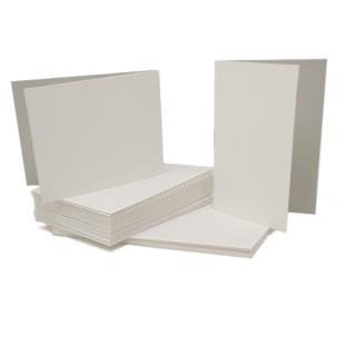 A6 White Linen Card Blank and Envelope Packs