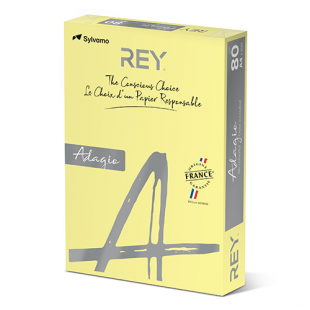 A4 (210x297mm) Rey Adagio Canary 80gsm | 500 Sheets
