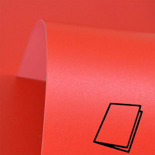 Xmas Red Pure Pearl Card Blanks Double Sided 300gsm
